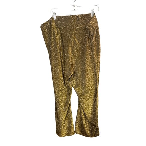 Torrid Sparkly Gold Pull-On Stretch Pants Size 4X Nylon/Polyester Blend - Picture 1 of 3
